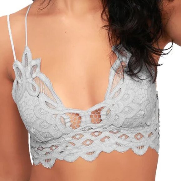 Free People Other - FP Adella Lace Bralette - Light Grey (Stone)